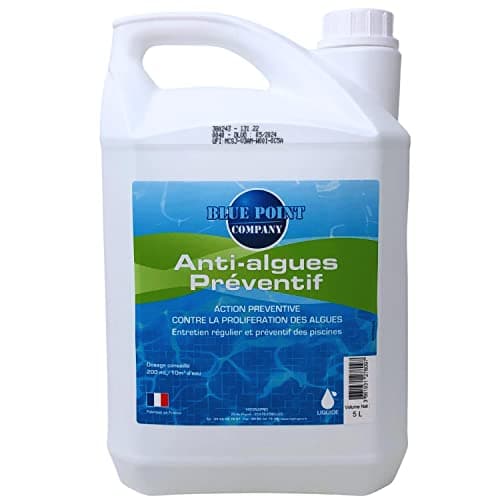 Algicide Anti-Algues Piscine, rattrapage Eau Verte │Anti Eau Verte/Trouble, Traitement Anti-algues │Produit Double Action Contre la Formation des algues (5L)
