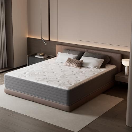 INMOKO Matelas 180x200 cm, Ressorts ensachés, fermeté H3, 7 Zones avec Mousse de Confort, pour Enfants et Adultes, Hauteur 22 cm