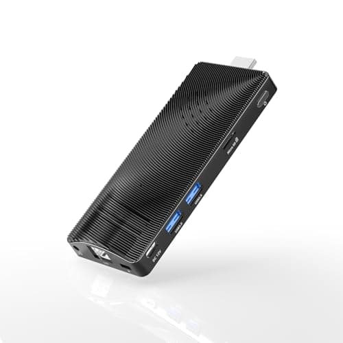 HEIGAOLAPC Mini PC Stick Win 10, Mini Ordinateur Portable, Fanless Mini Tour PC, Pentium N4200 4GB 64GB eMMC (1.1 GHz), USB 3.0 X 2, 4K 60Hz, HDMI WiFi BT 5.0, pour Entreprises, Maison