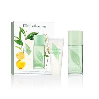 Elizabeth Arden Coffret Eau Parfumée Green Tea, Senteur Fraîche & Fruitée, Parfum Léger et Vif, cadeau femme, Crème Corps et Parfum