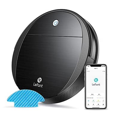 Lefant Robot Aspirateur Laveur, Aspirateur Robot Laveur de Sol, Petit Taille Forte Puissance d'Aspiration 2200Pa, Contrôle par Wi-FI/App/Alexa, Idéal pour Les Poils d'animaux/Cheveux/Poussière, M213
