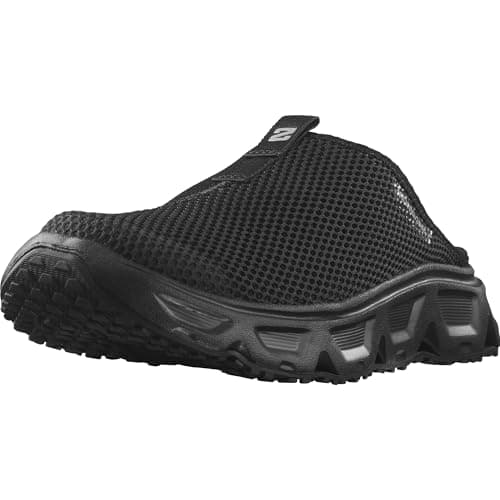 Salomon Reelax Slide 6.0 Mules de récupération pour Homme, Foulée amortie, Confort instantané et longue durée, Style polyvalent, Black, 43 ⅓