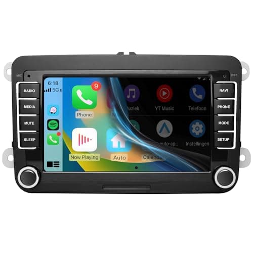Autoradio Carplay Android pour Golf 5 6 VW Passat Polo Seat Skoda, 7" HD Écran Tactile,Bluetooth,Carplay,Android Auto,FM,RDS,GPS,WiFi