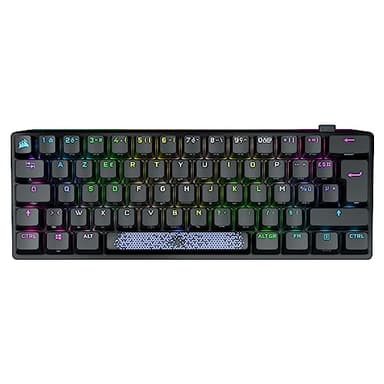Corsair K70 Pro Mini Wireless RGB 60% Clavier Mécanique de Jeu - Commutateurs Cherry MX Red - Capuchons de Touches PBT Double-Shot - Compatible iCUE - PC, Mac, PS5, PS4, Xbox - AZERTY FR - Noir