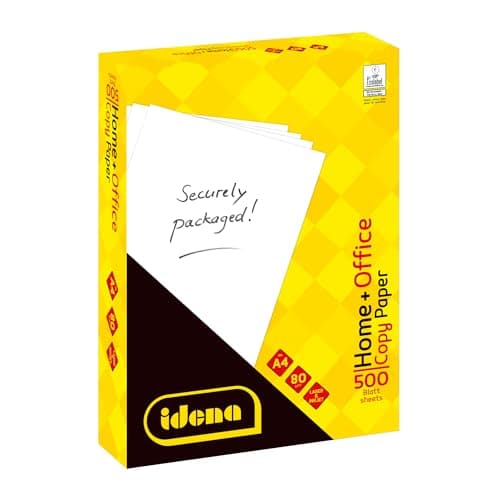 Idena Idena 10548 Lot de 500 feuilles de papier de qualité 80 g/m² Blanc Format A4 Idéal pour une utilisation quotidienne, pour imprimer, photocopier et fax Convient pour laser et jet d'encre