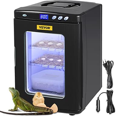 Machabeau Incubateur 5°-60°C (36-140°F), 25L, Automatique Appareil à Couver Couveuse avec Température Constante pour Reptiles ou Amphibiens