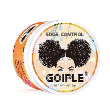 Edge Control Cire Pour Femmes Noires Tenue Forte, Non Grasse, Gel Plus Lisse, Cheveux Afro Pour Cheveux Noirs, Brillance, Gel Cheveux Afro Pour Femmes Cire Cheveux Afro (Parfum Agrumes) (4, Onces)