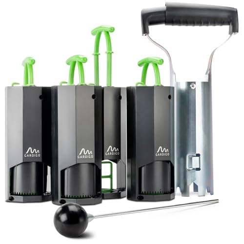 GARDIGO® Piège à Campagnols - Kit Complet; Ensemble de 4 Pièges à Taupes Réutilisable; Set d'Accessoires Plantoir; Détecteur de Trous; Répulsif Contre Les Taupes et Autres Rongeurs.