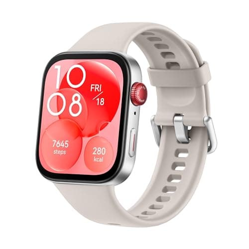 HUAWEI Watch FIT 3, Écran AMOLED 1,82", Design Ultra-Fin, Gestion Polyvalente de la Forme Physique, Gestion complète de la santé, Batterie Longue durée, iOS&Android, GPS, Blanc de Lune