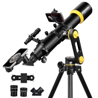 Télescope pour adultes, astronomie professionnelle, ouverture de 90 mm, télescope haute performance de 700 mm pour débutants et enfants avec réglage de précision, montage Vertisteel AZ