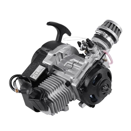 H-YEEU 49 cc 2 temps Mini moteur moteur Moto Engine Carb Pullstart Carburateur Filtre à air Head Mini moteur pour ATV Dirt Bike Quad Pocket Bike