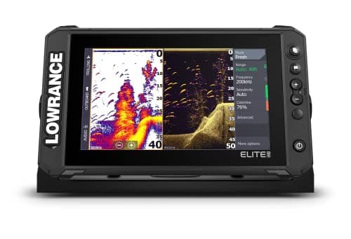 Lowrance Elite FS 9 Détecteur de poissons avec transducteur 3 en 1 imagerie active, graphique C-MAP Contour+ préchargés