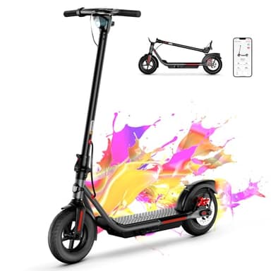 SISIGAD électrique Scooter Pliable pour Adultes, E-Scooter 500 W Peak Power,Trottinette électrique Adultes Long Range, 25km/h,10 inch Tyres,7.8 Ah Battery, LED Display, with App and Dual Brake System