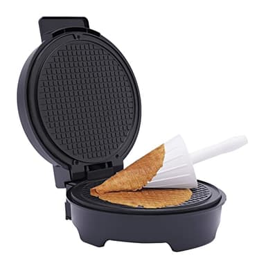 PUDLOR Gaufrier 1200 W avec cône, fer à cornes, revêtement antiadhésif pour cornets de glace fins
