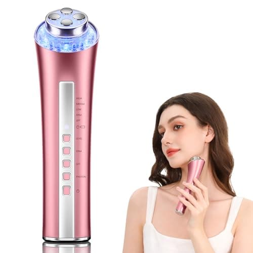 CARER SPARK Appareil Facial Radiofréquence Massager Facial anti-rides avec 3 Thérapies à la Lumière LED pour Réduire les Rides Raffermir la Peau et Lutter Contre le Vieillissement