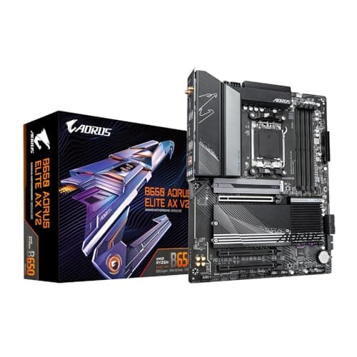 GIGABYTE B650 AORUS Elite AX V2 Carte mère - AMD Ryzen série 9000, VRM 12+2+2 Phases, jusqu'à 8000 MHz DDR5 (OC), 1xPCIe 5.0 + 2xPCIe 4.0 M.2, LAN 2,5 GbE, WiFi 6E, USB 3.2 Gen 2