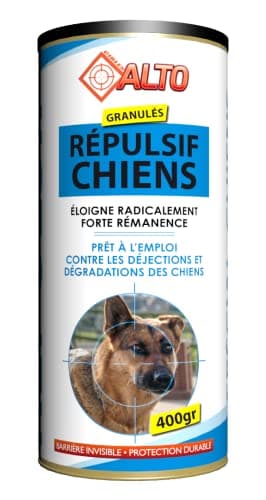 Répulsif Chien Exterieur, repulsif extérieur Puissant pour repousser Les Chiens, Anti-Urine, grattage, excrément, Destruction de Jardin…