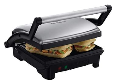 Russell Hobbs Appareil Croque Monsieur [Multifonction 3en1] CookAtHome (Plancha, Barbecue de table, Sandwich/ panini, 5 Portions,Ouverture 160°, Plaques amovibles antiadhésives,Bac à graisse) 17888-56