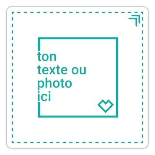 Spreadshirt Créez Votre Propre Autocollant Personnalisé avec Texte ou Photo Imprimée Autocollant/Sticker, 10 x 10 cm, blanc mat