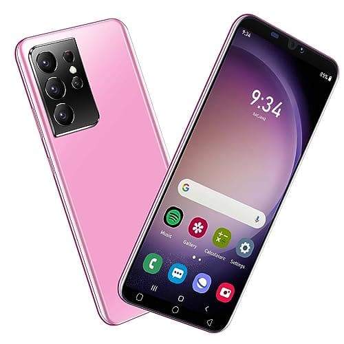 McMgc Téléphone Pas Cher, Écran IPS de 5,0 Pouces, 16 Go, Extensible jusqu'à 128 Go, Android 9.0, Double SIM et Double Appareil Photo, Support Bluetooth, WiFi, GPS 3G Smartphone (S21U-Pink)