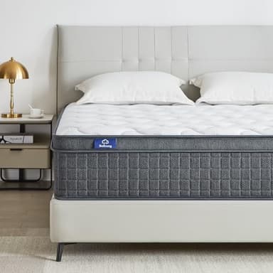 SuiLong Matelas 160x200 26 cm Épaisseur Matelas à Ressorts Ensachés,Hybride Mousse à Mémoire de Forme,7 Zone Orthopédique Parfait Soutien Confort,Dureté Moyenne H3 H4, Durable