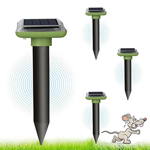 Lot de 4 répulsifs solaires Anti-Taupes - Répulsif Contre Les Taupes - Répulsif Contre Les campagnols - Répulsif à ultrasons - Répulsif Solaire Contre Les Taupes