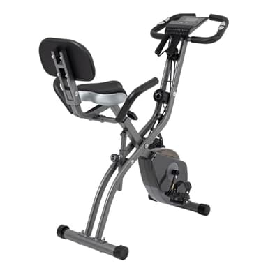Vélo d'appartement pliable avec 10 niveaux de résistance magnétique réglable | Vélo stationnaire pliable droit et incliné est le vélo d'entraînement parfait pour un usage domestique
