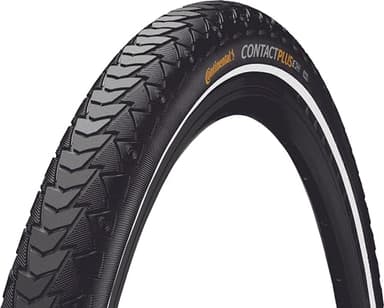 Continental Contact Plus Bicycle Tire Unisex-Adult, Noir Réflex, 26", 26 x 1.75