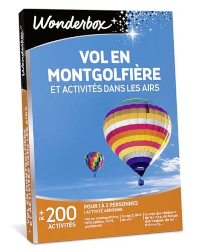 Wonderbox Vol en Montgolfière Et Activités dans Les Airs - Coffret Cadeau Idée Cadeau Aventure
