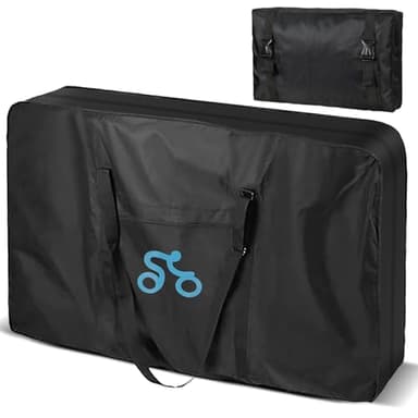 BEZORR Sac de transport pour vélo, sac de voyage, étanche, durable 1680D, sac de transport pour vélo pliable de 26 ", 700C, accessoires de vélo d'extérieur, sac de rangement