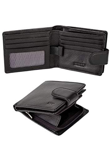 Lavalen® Portefeuille Homme Cuir Veritable - Blocage RFID - Porte Monnaie Homme Grande Capacite Poche à Glissière Pièces de Monnaie - Porte Feuille et Porte-Cartes Homme - Porte Carte Bancaire.