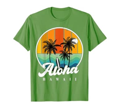 Aloha Hawaii Palm Beach Chemise hawaïenne pour enfants adolescents garçons T-Shirt