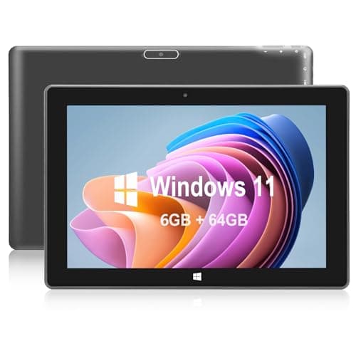 SZTPS® Tablette Windows Tactile 10 Pouces 6GB RAM 64GB ROM Intel Celeron N4000c,PC Portable Windows 11 IPS 1280x800 2.8GHz, 2MP+5MP Dual Camera
