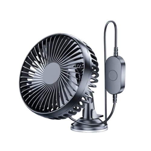 Ventilateur USB,Ventilateur Auto Portable Silencieux 3 Vitesses, Réglable à 360 °pour Auto, Bureau, Poussette, Camping Maison Bureau Table,Noir