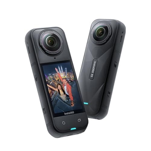 Insta360 X5 - caméra d'action 360° 8K étanche, Basse lumière de Pointe, Perche à Selfie Invisible, objectifs Robustes et remplaçables, 3h d'autonomie, Pare-Vent intégré, stabilisation, Triple Puce IA