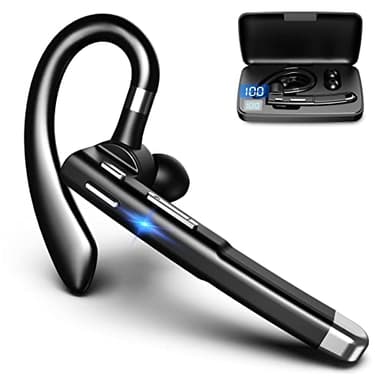 Euakee Oreillette Bluetooth sans Fil, Main Libre Bluetooth Oreillette, 40Hrs Ecounteurs Bluetooth avec Dual Annulation de Bruit ENC Mic CVC8.0, Casques Bluetooth avec Fonction Muet pour Conduite