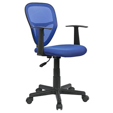 IDIMEX Chaise de Bureau pour Enfant Studio Fauteuil pivotant et Ergonomique avec accoudoirs, siège à roulettes avec Hauteur réglable, revêtement Mesh Bleu