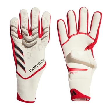 adidas Unisex Gants de gardien Predator Pro, White/Pure Ruby/Black, 9 1/2