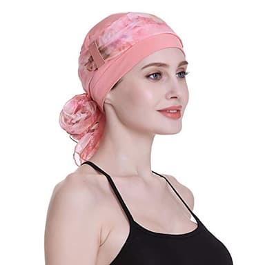 FocusCare Bonnet de Nuit Corail pour Femme Chimio écharpe habillée Couvre-Chef Bonnet