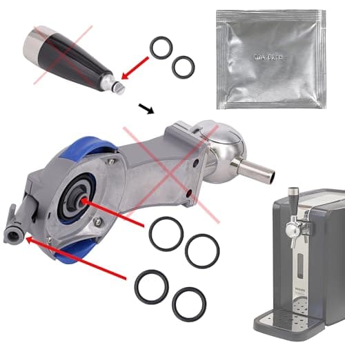 Snapworld-Kaffee Lot de joints toriques pour machine à bière Philips Perfect Draft HD3600, HD3610, HD3620, HD3720, avec joints de robinet, de fût, de tirage et de poignée + 3 g de graisse silicone