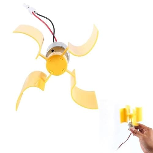 Générateur de Vent Vertical, Mini Eolienne Verticale, Éolienne Verticale 0.55W 5.5 m/s Kit de Moteur de génération de Vent modèle d'assemblage à Monter soi-même pour Bricolage et Enseignement