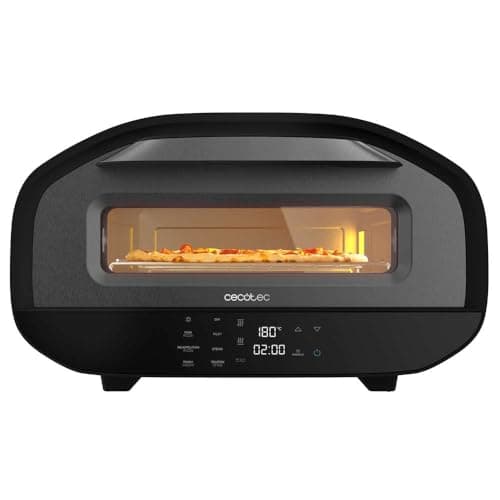 Cecotec Four à Pizza Electrique Pizza&Co Tifosi avec Fenêtre. 1700W, Capacité 12 Litres, Contrôle digital, Acier revêtu, 8 Fonctions, Minuterie, Température 80°C - 430°C, Eclairage intérieur