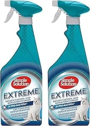 Simple Solution Extreme Désodorisant et Détachant pour Chat (Lot de 2)