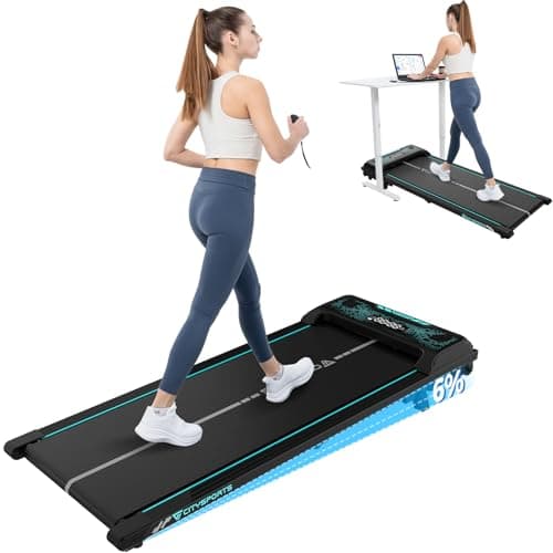 CITYSPORTS Tapis de Course Inclinable, Walking Pad avec Moteur de 440W, Inclinaison de 5%-8%, Tapis de Marche Bureau (Noir Vert)