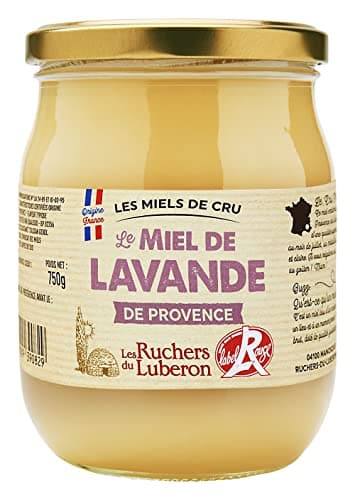 Les Ruchers du Luberon - Miel Lavande IGP/Label Rouge 750 g - Miel de Cru Francais - Naturel - Non Filtré - Naturellement Cristallisé