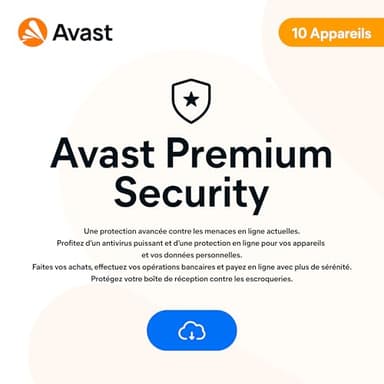 Avast Premium Security 2025 | 10 appareils |Antivirus| 1 An | Code d'activation envoi par email