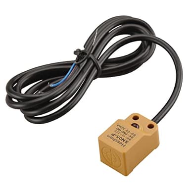 Heschen Interrupteur de capteur de proximité inductif carré, type non-bouclier, SN05-P, distance du détecteur 5 mm, 10-30 VDC 200 mA, PNP normalement ouvert (NO), 3 fils