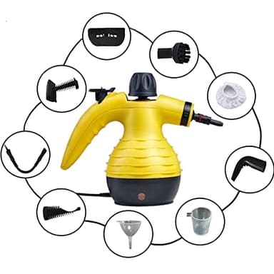 Nettoyeur Vapeur à Main Multifontion Portatile Ecologique pour Canapé, Tapis, Tissus, Vitre, Matelas, Mur, Sol, Voiture, Moquette, Auto | Vaporetto Portable Multi – Usage avec 9 Accessoires