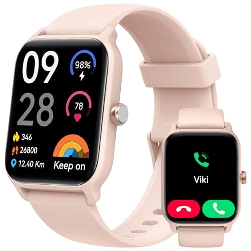 Gydom Montre Connectée Femme avec Appel Bluetooth, Alexa intégrée 1.8" Smartwatch Moniteur de SpO2 Fréquence Cardiaque Sommeil 100 Sport Podometre Calories Etanche IP68 pour Android iOS
