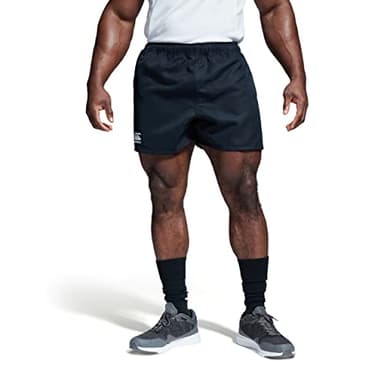 Canterbury Men's Professional Cotton Shorts | Rugby Short | Internal Drawstring & Pockets | Gym/Training Short, Black, L